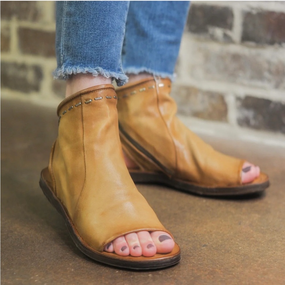 A.S.98 Tan Leather Sandals